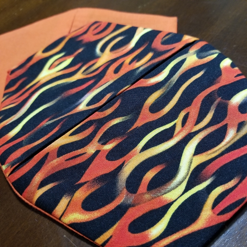 KIDS - Flames Fire Homemade Facemask - Picture 1 of 4